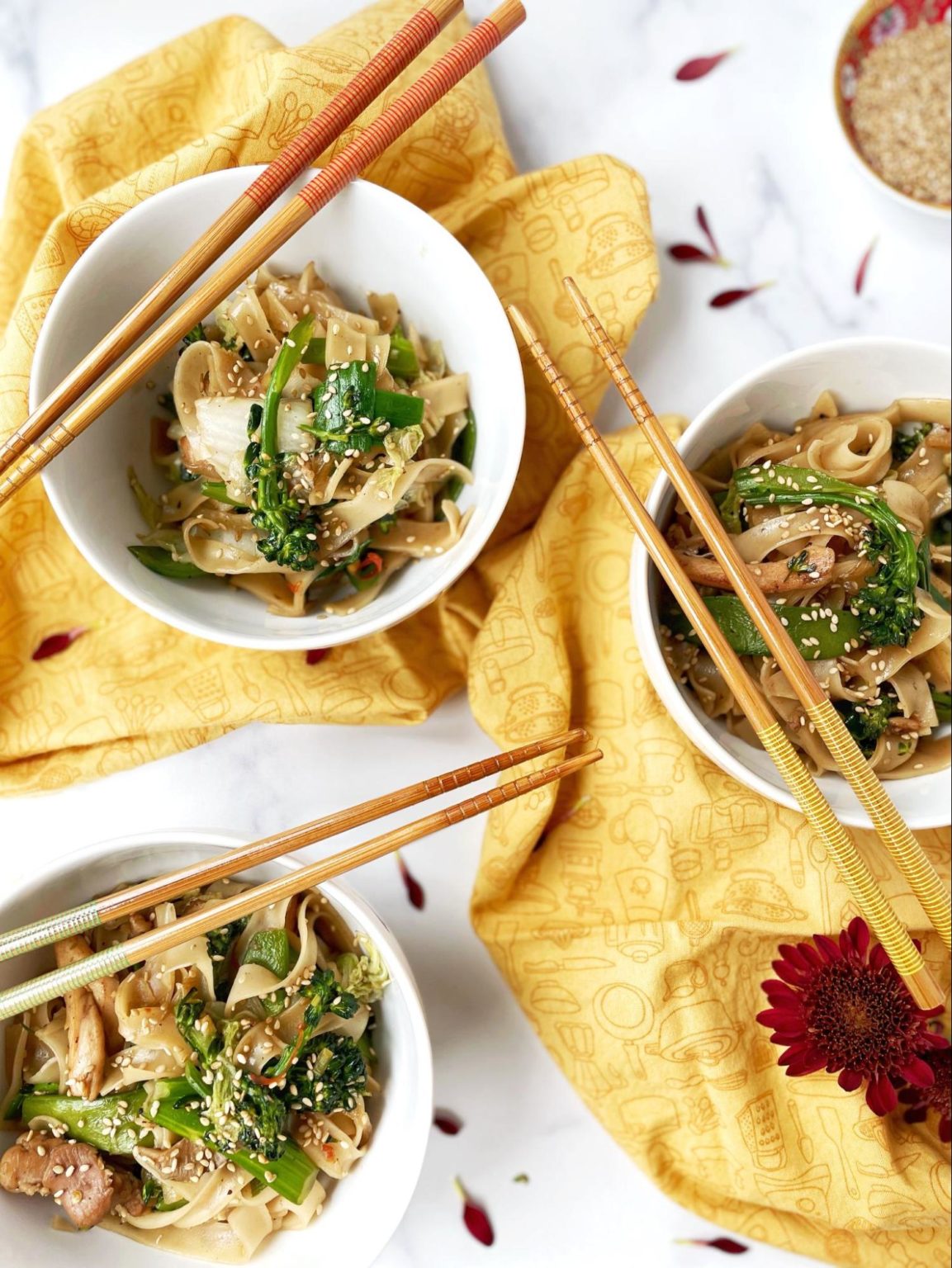 Stirfried Noodles with Chicken, Broccoli & Mushrooms Ann Arbor Family